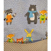 Mintás vászon ovis zsák, ovizsák, erdei állatok 