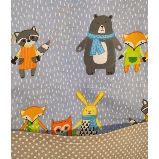 Mintás vászon ovis zsák, ovizsák, erdei állatok 