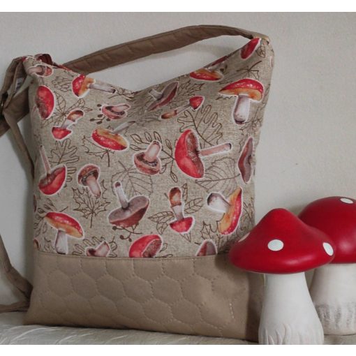 Gomba mintás őszi oldaltáska válltáska