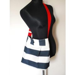 Csíkos matróz nyári vászontáska oldaltáska válltáska