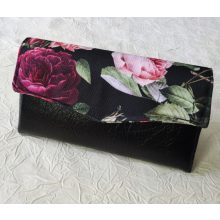 Rózsamintás sokzsebes pénztárca