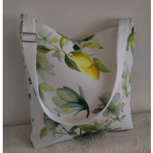 Citrommintás vízlepergető vászontáska válltáska oldaltáska