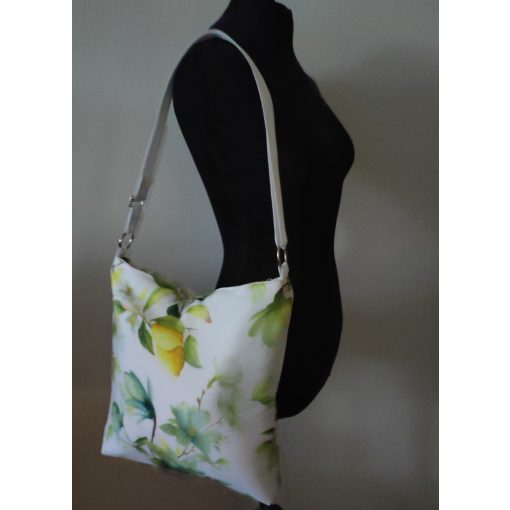 Citrommintás vízlepergető vászontáska válltáska oldaltáska