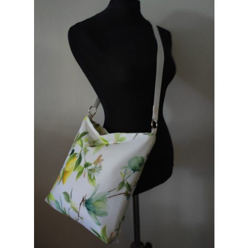 Citrommintás vízlepergető vászontáska válltáska oldaltáska