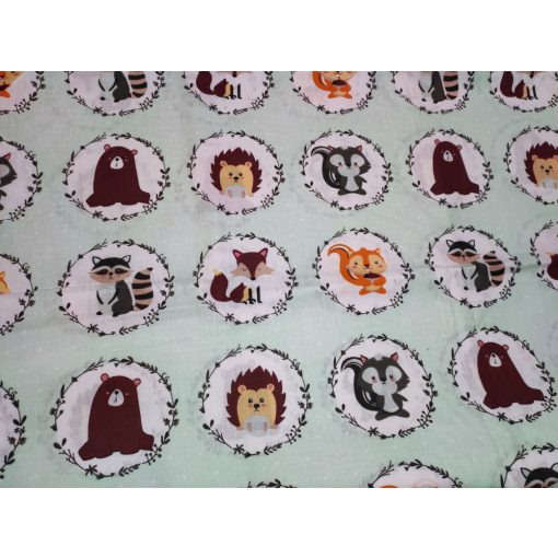 Baglyos, sünis mintás vászon ovis zsák